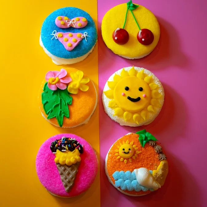 Summer Dip Decorated Cookies
