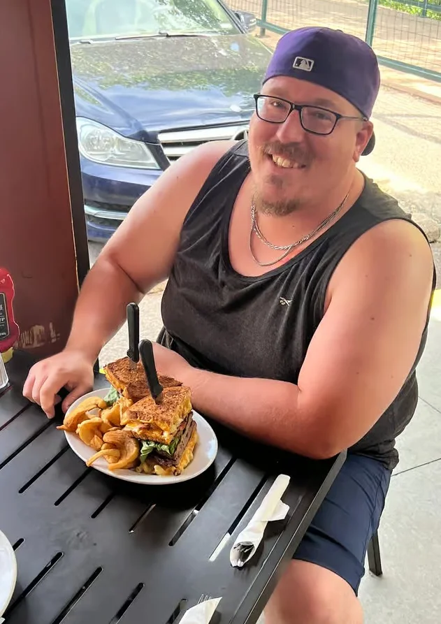 Hearty American burger with fries at a casual dining restaurant
