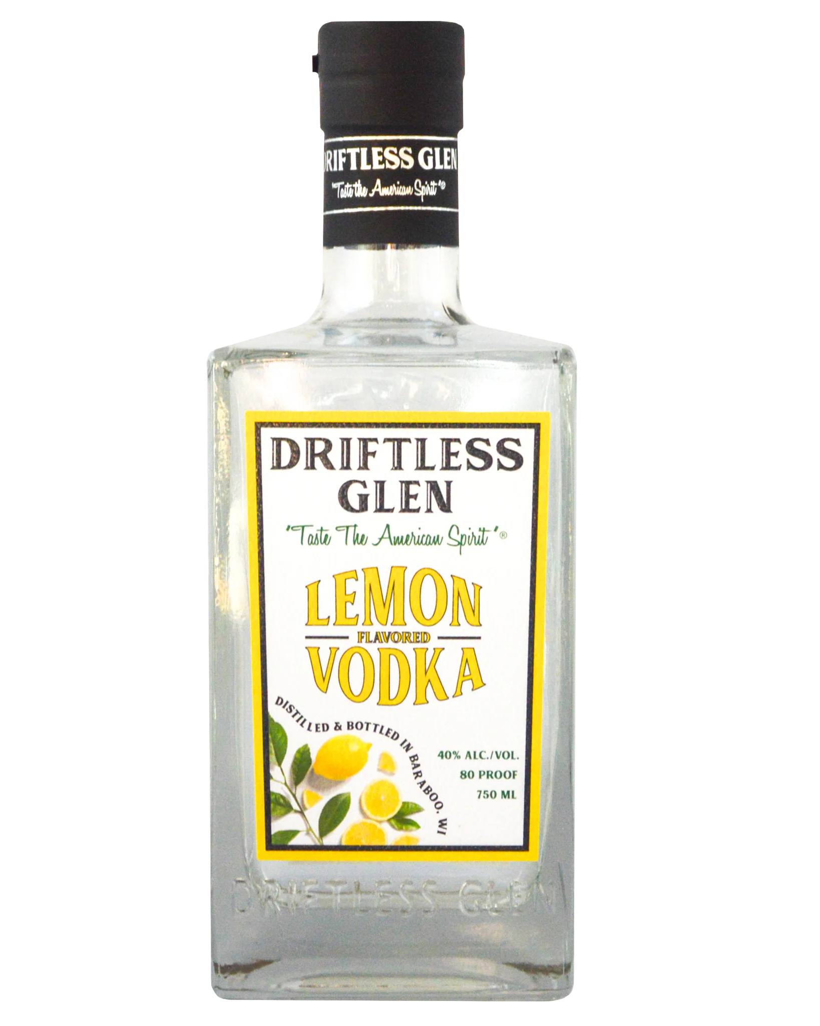 A bottle of Lemon Vodka