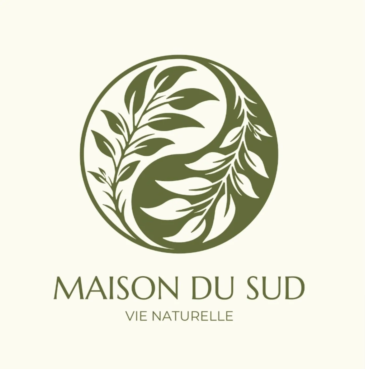 Logo of Maison du Sud featuring natural elements and a harmonious design