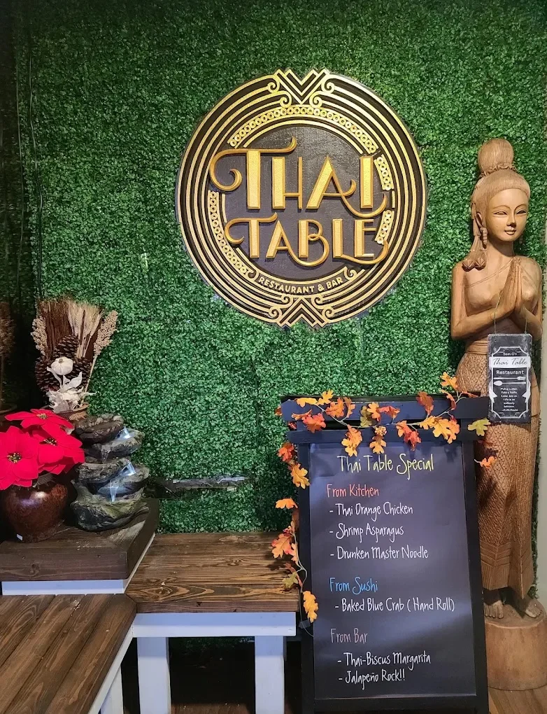 Welcoming Thai restaurant interior with decorative elements