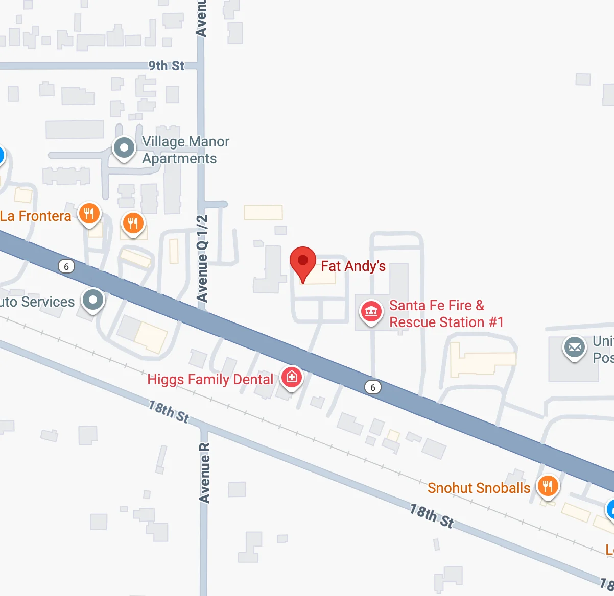 Fat Andys Map