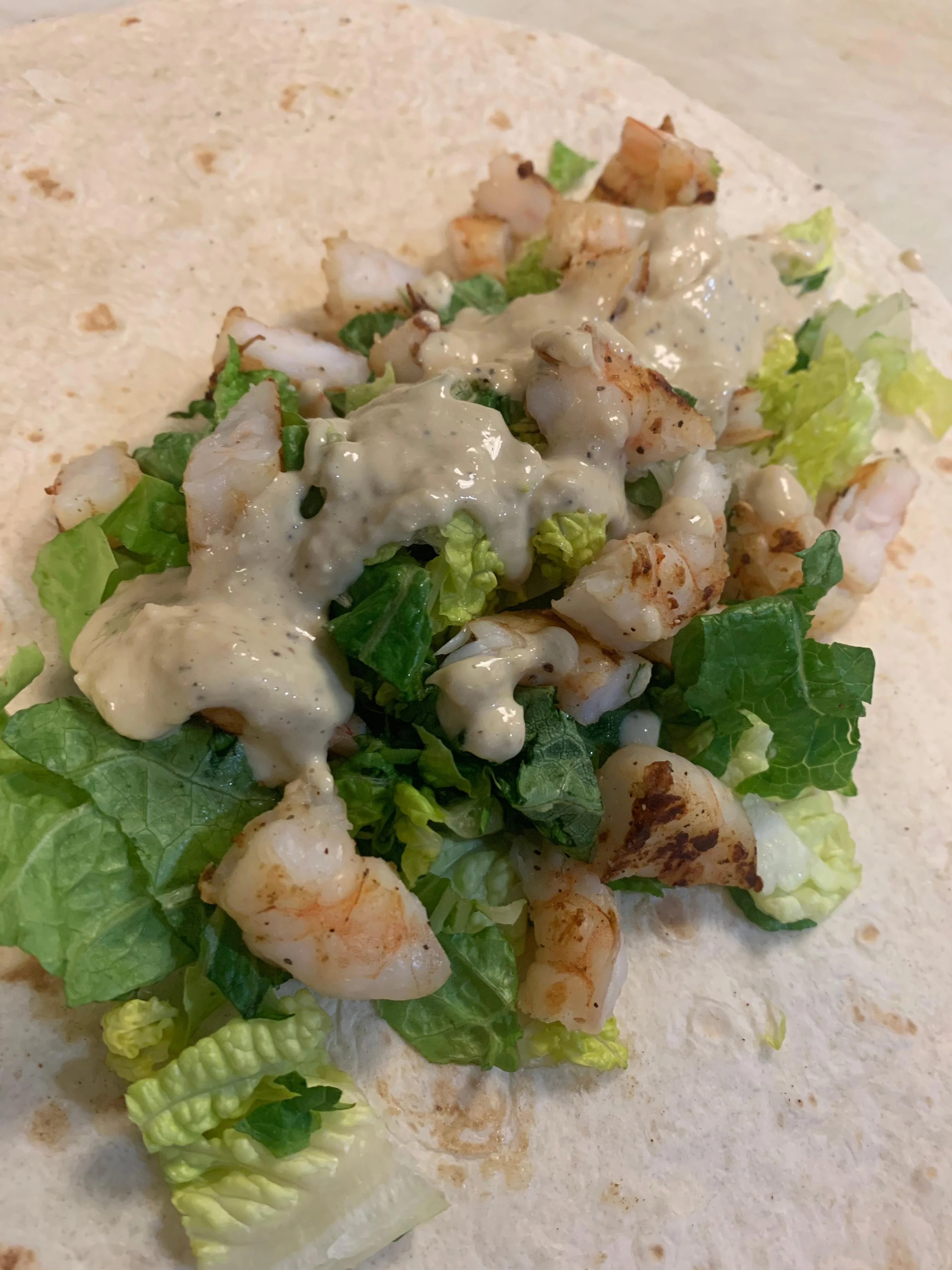 Shrimp Caesar Wrap