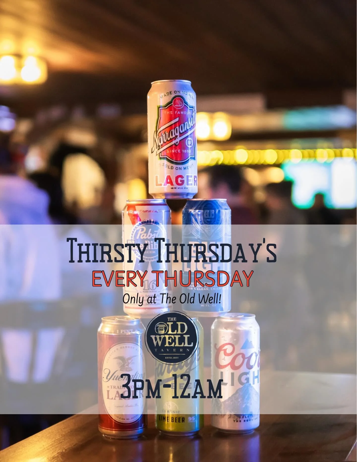 Trivia night event at The Old Well Tavern with QR code for signups