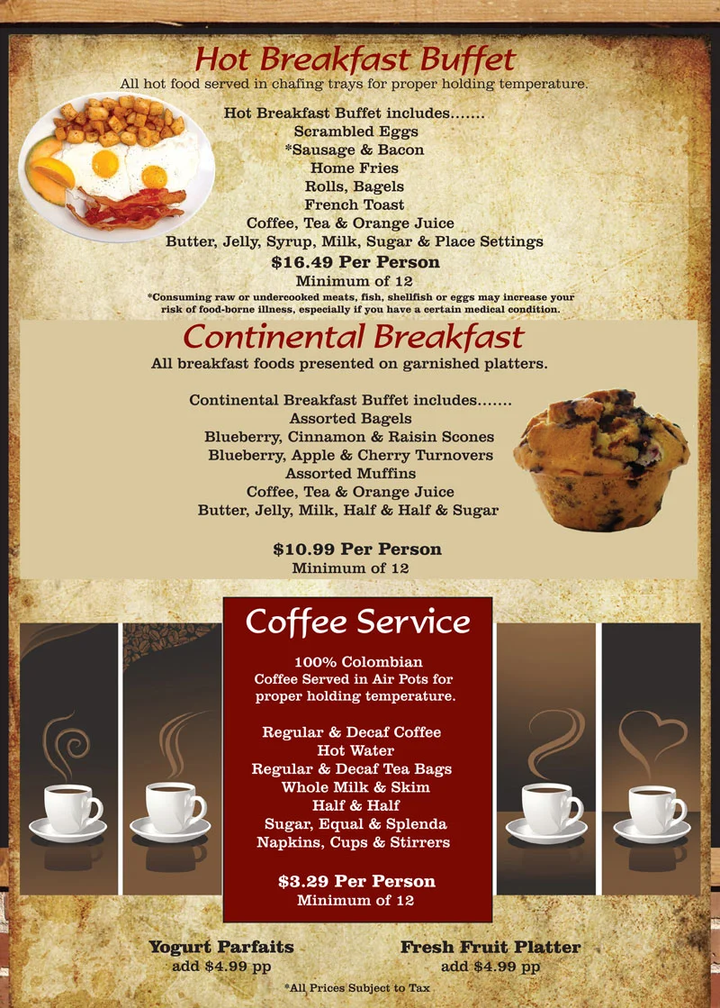  brightwaters Breakfast catering menu - www.brightwatersdeli.com