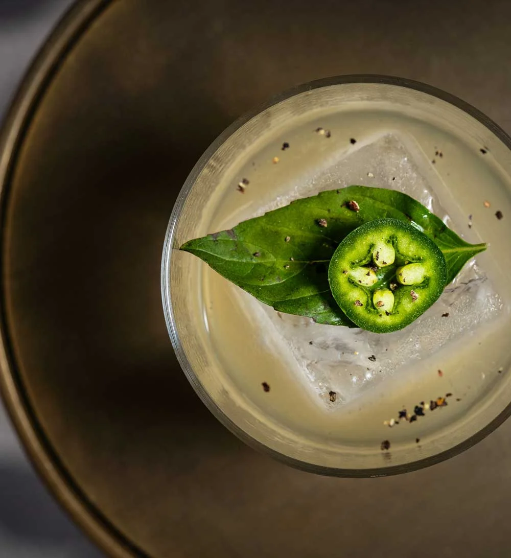 Sông Cái Vietnamese Gin, Clarified Pho Reduction, Coconut, Lime 