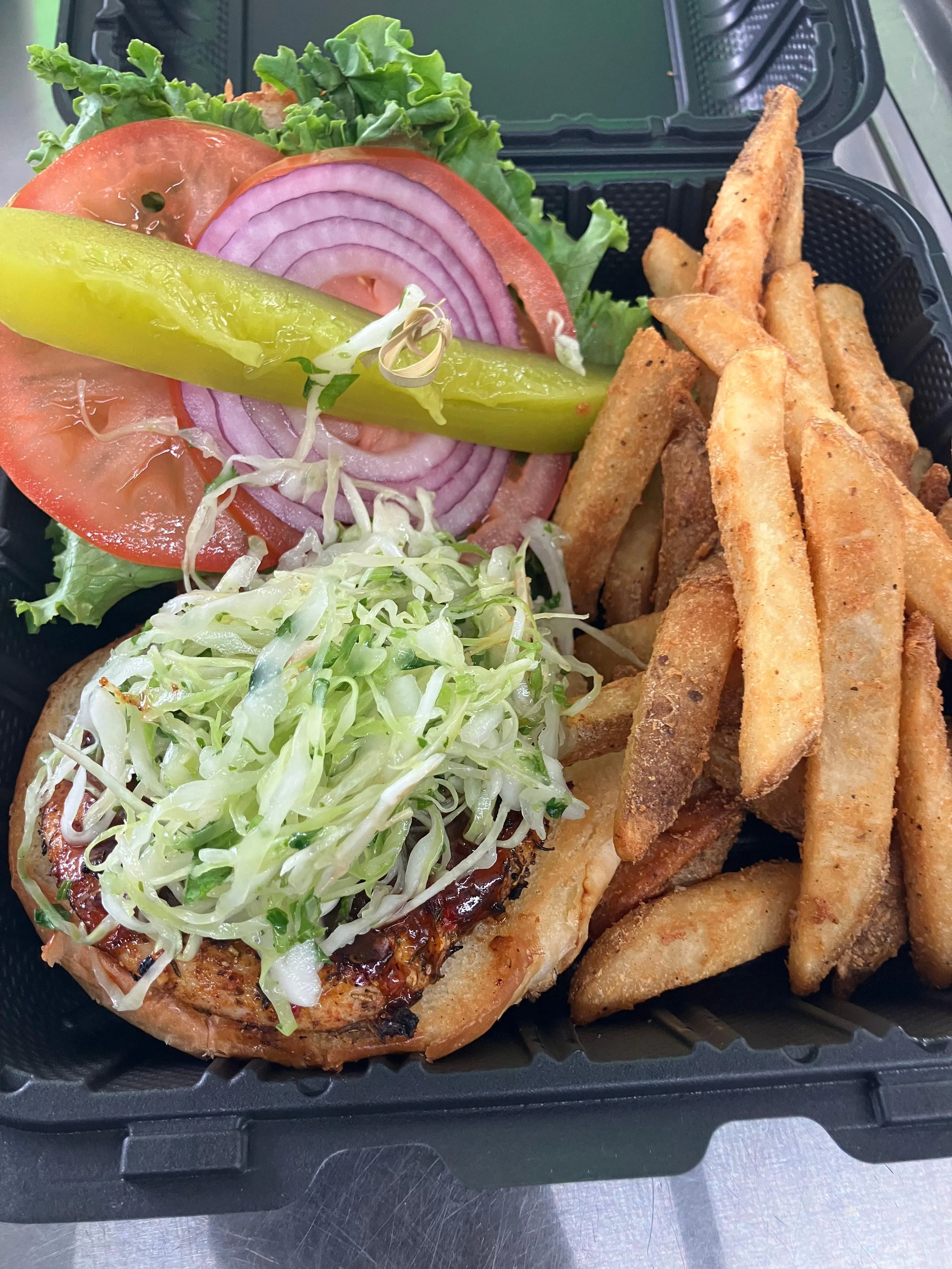 Jerk chicken sandwich
