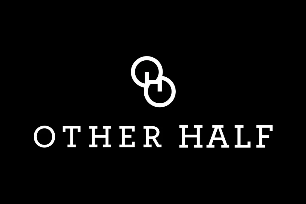 Logo of Other Half Brewery on a black background