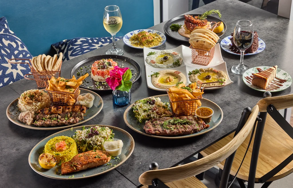 A Mediterranean spread at Sufrat Grill