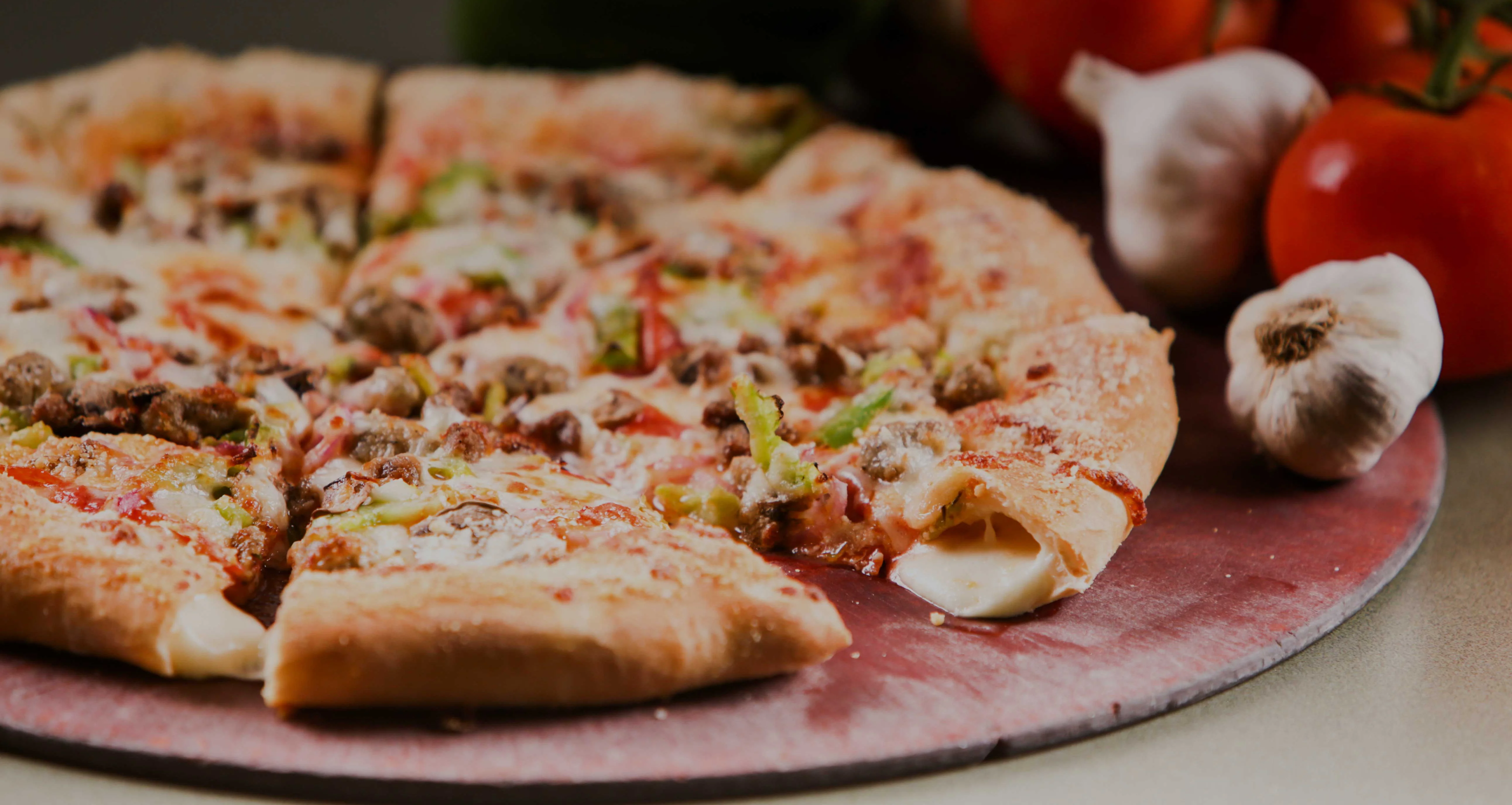Delicious Italian sausage pizza with fresh toppings