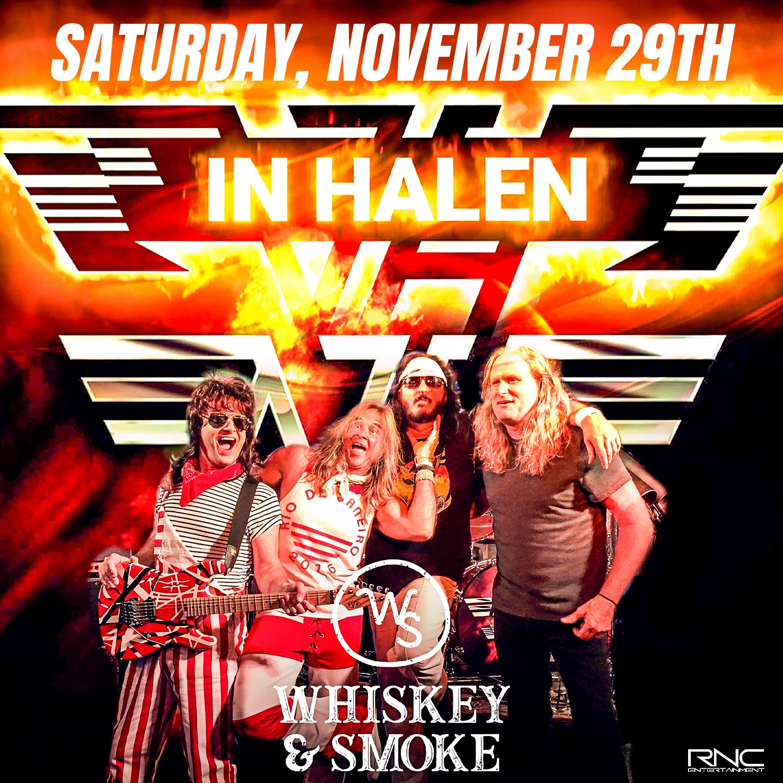 Live music event featuring tribute band IN HALEN at Whiskey & Smoke