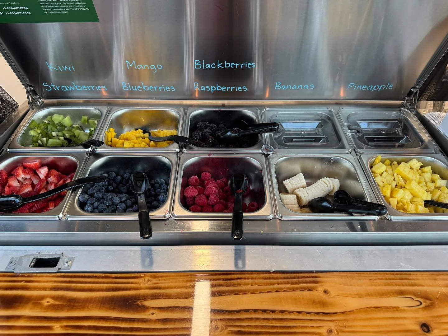 Fresh fruit toppings for smoothies and desserts