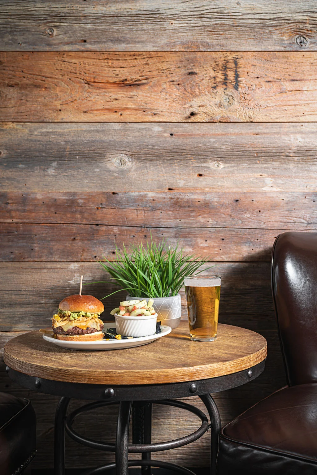 Burger Wood Background