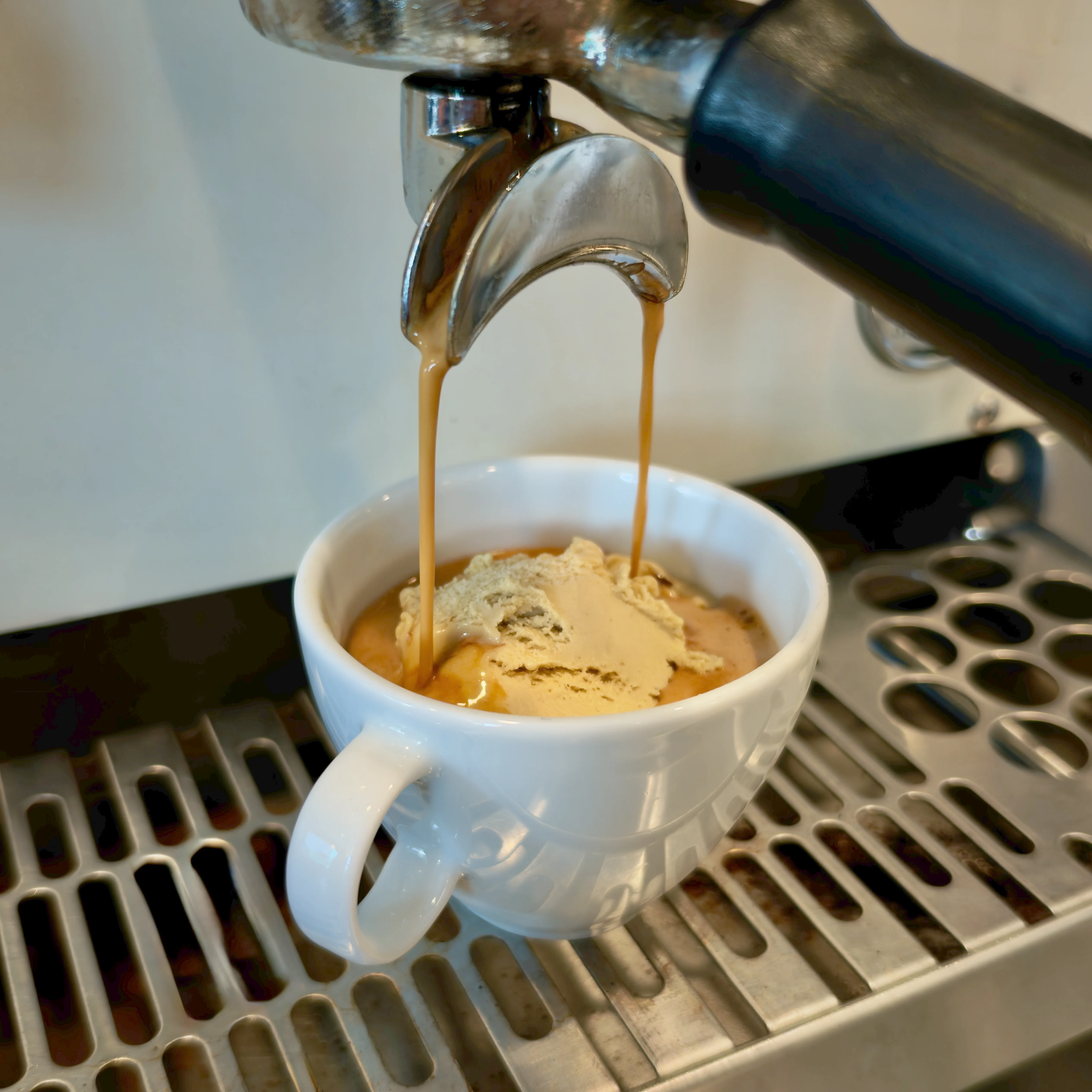 Affogato at Boro Café: a double shot of Rival Bros espresso poured over a scoop of house-made gelato, North Wilmington, DE