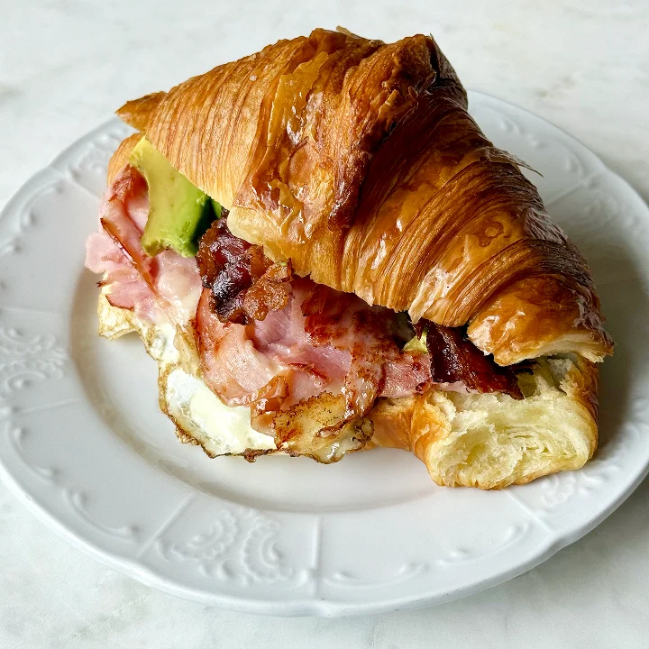 Bacon & Avocado Croissant Sandwich