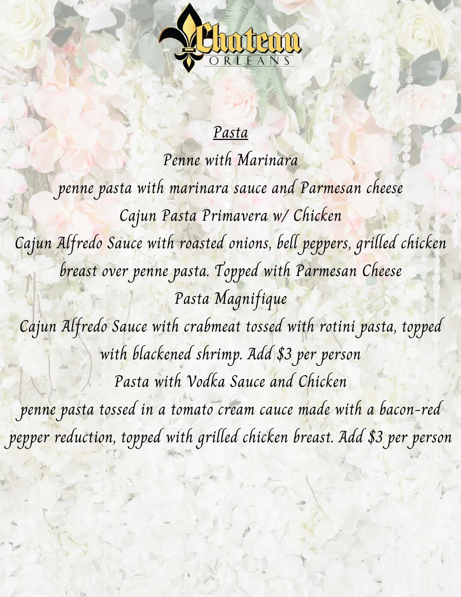 Cajun pasta dishes featuring creamy sauces