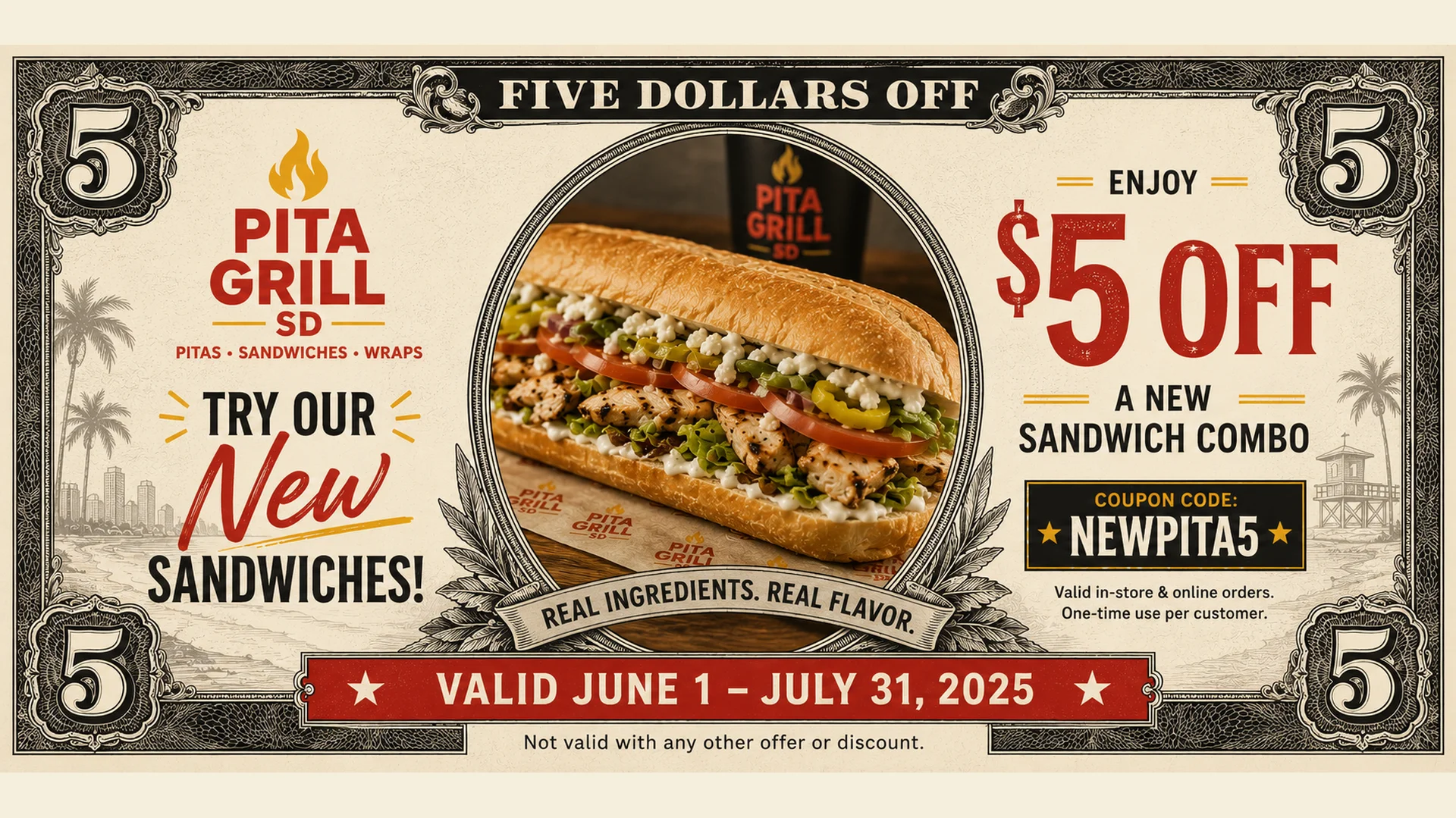 Sandwich Promo $5 Off