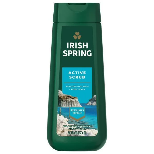 Irish Spring® Active Scrub Exfoliating Body Wash for Men Cool Fresh Scent