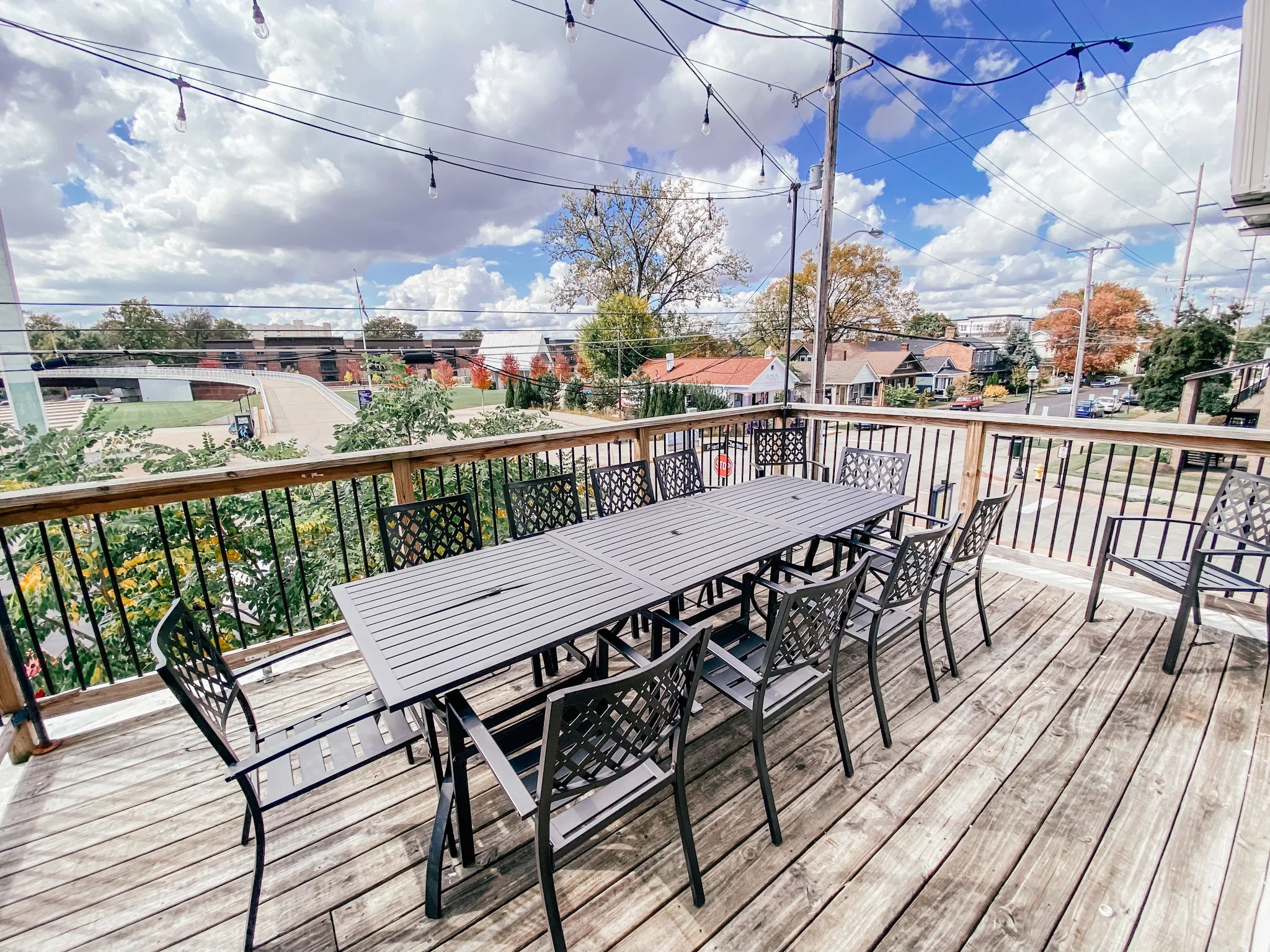 Private event space with outdoor patio at Parlour Pizza in Jeffersonville, IN 
