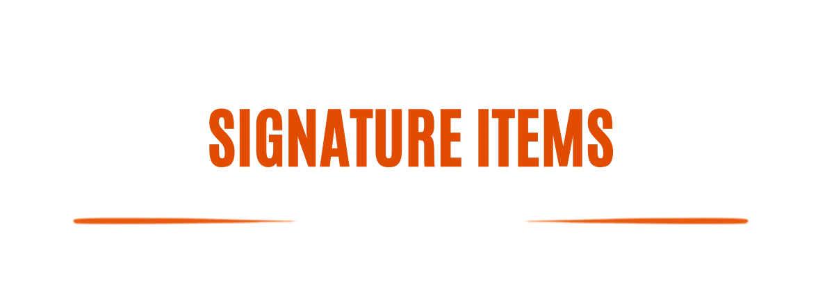 Chuck's Buffalo Grill signature items menu with bold flavors