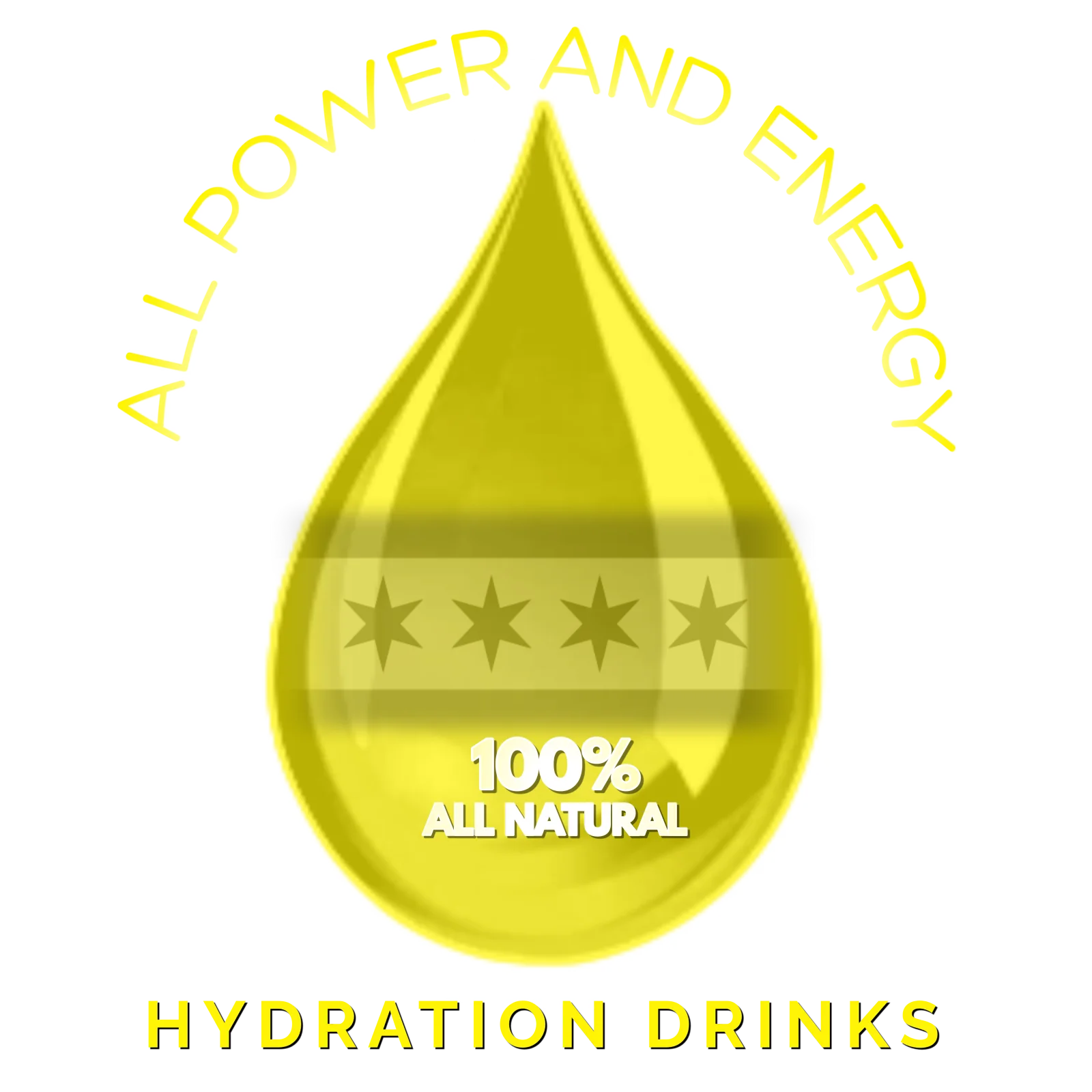 Logo for all-natural hydration drinks with energy focus
