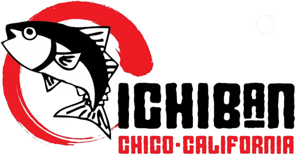 Ichiban restaurant logo featuring a stylized fish design