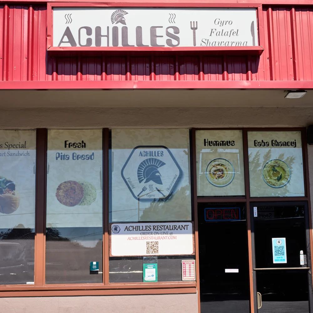 The Achilles restaurant front