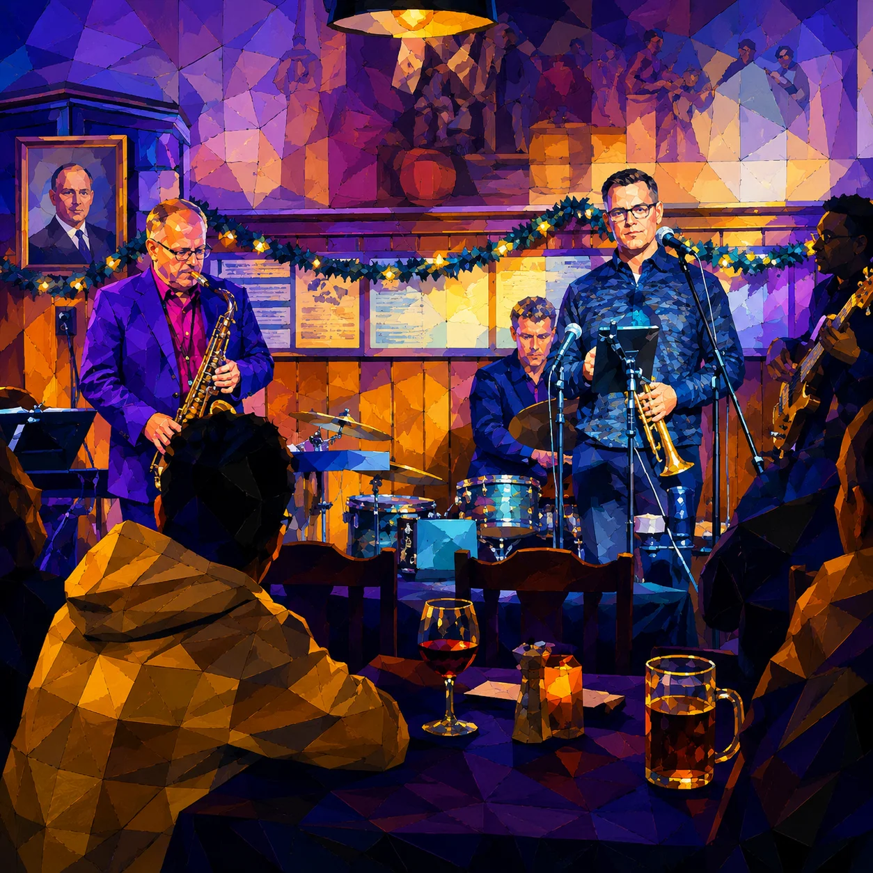 Promotional sign for Kegels Inn's heated beer garden and live music events