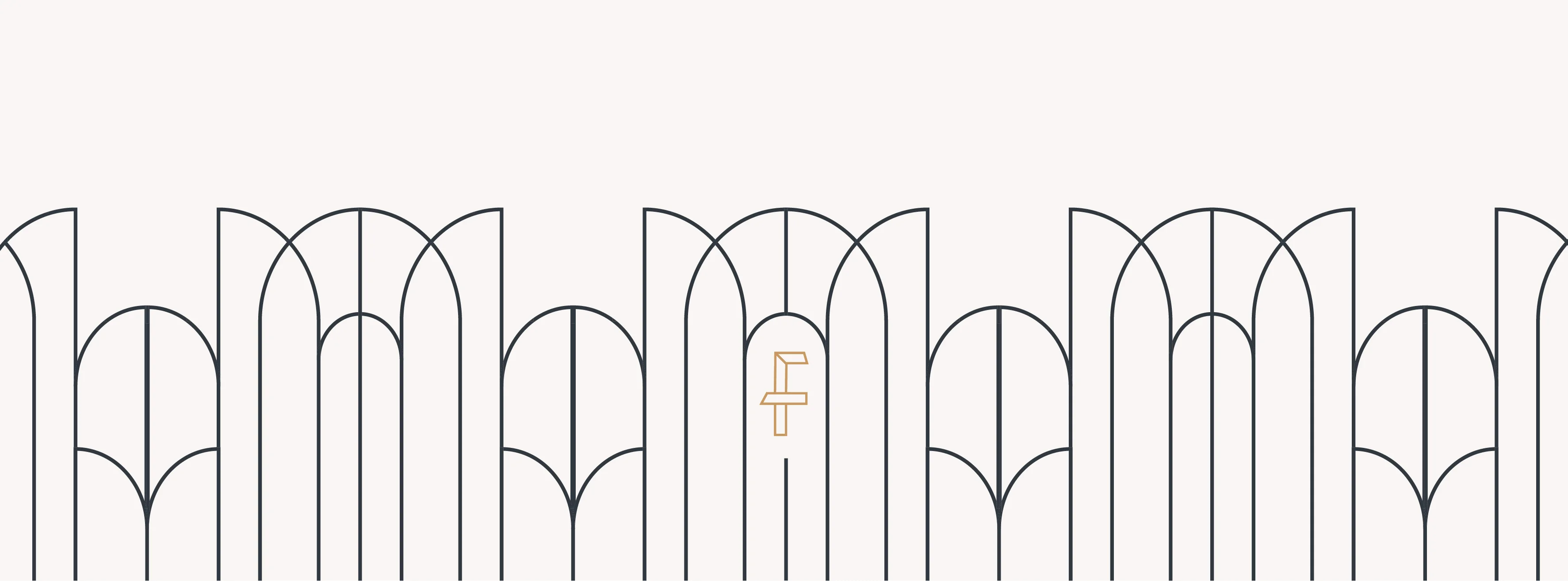 Stylized restaurant logo with elegant line art design