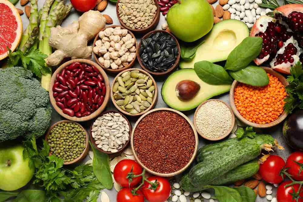 A beautifully arranged plate of gourmet food with vibrant colors.