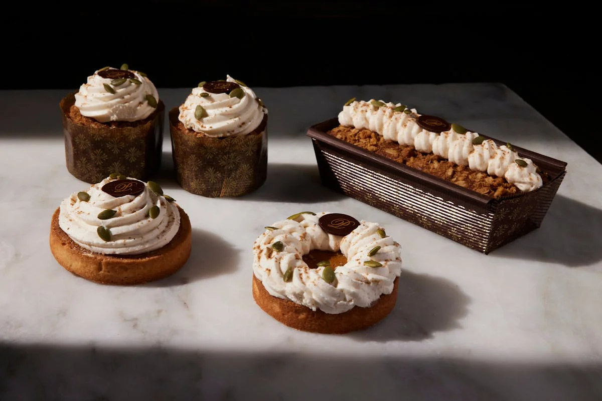 Artisan pumpkin spice desserts in elegant presentation
