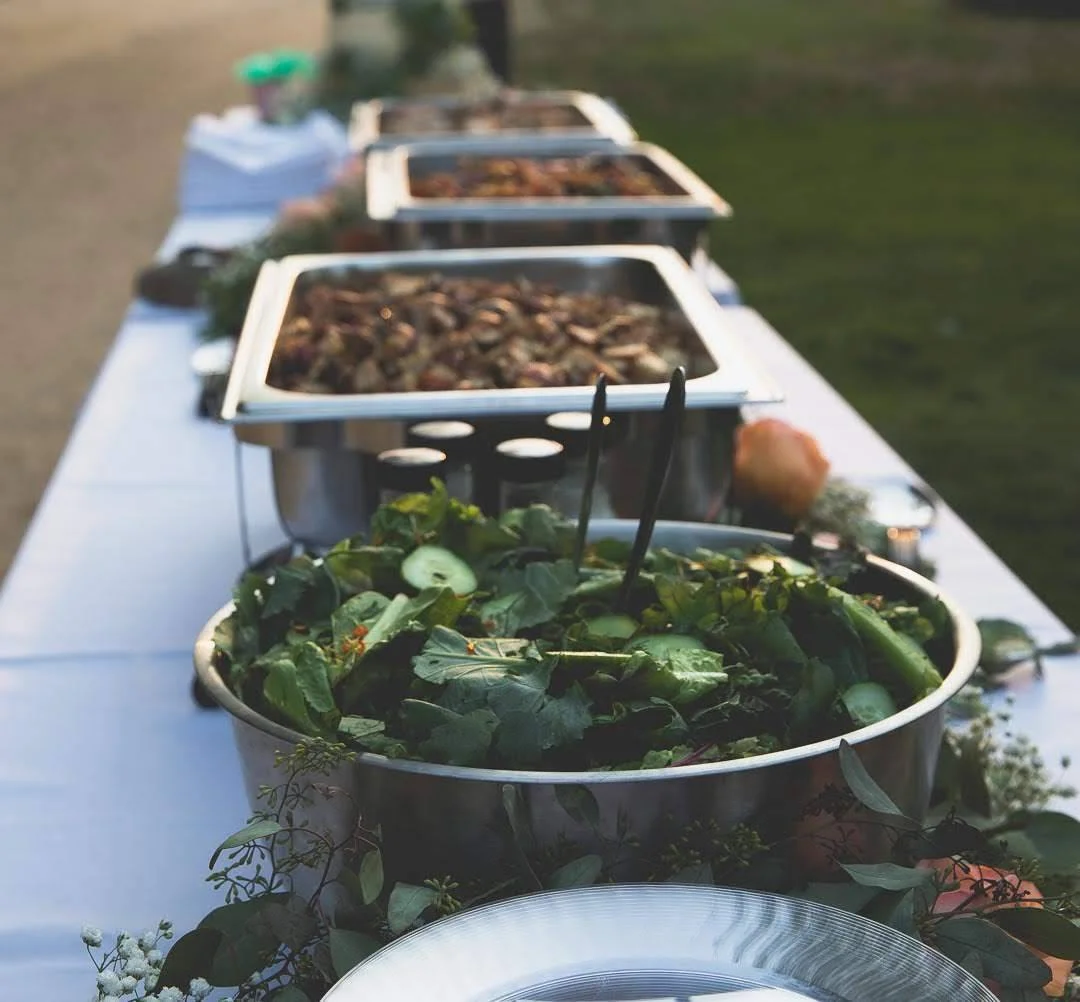 Fresh garden salad at a buffet table