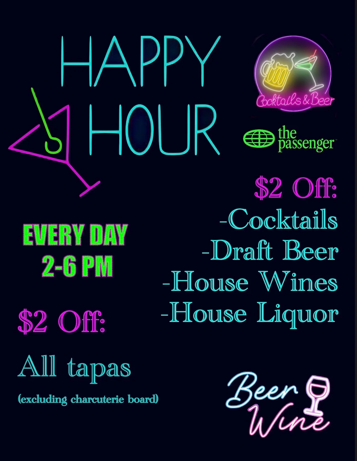 Promotional poster featuring delicious food and inviting restaurant ambiance.