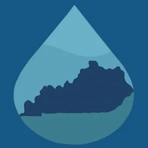 Stylized water droplet with Kentucky outline