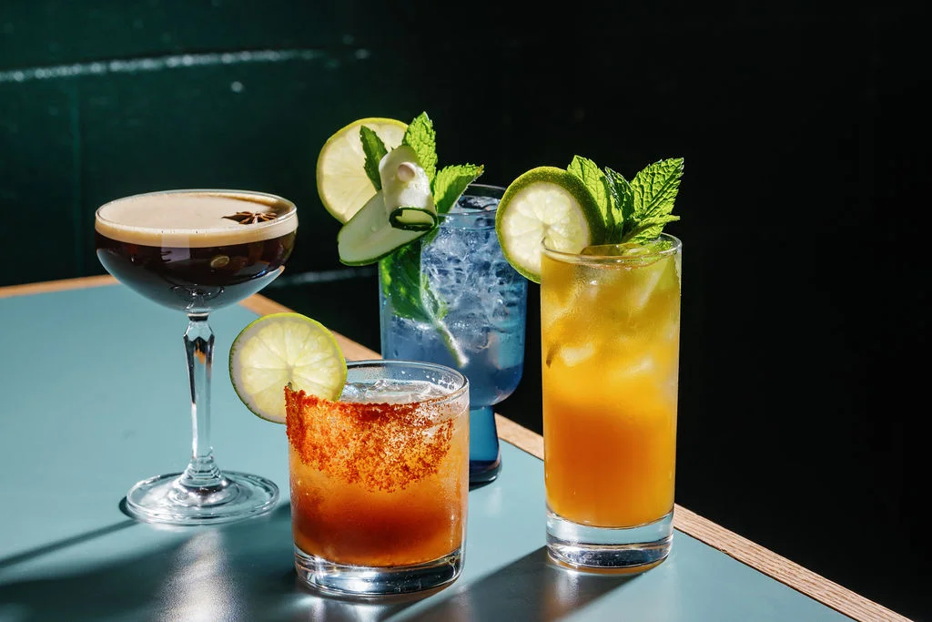 Spread of cocktails
