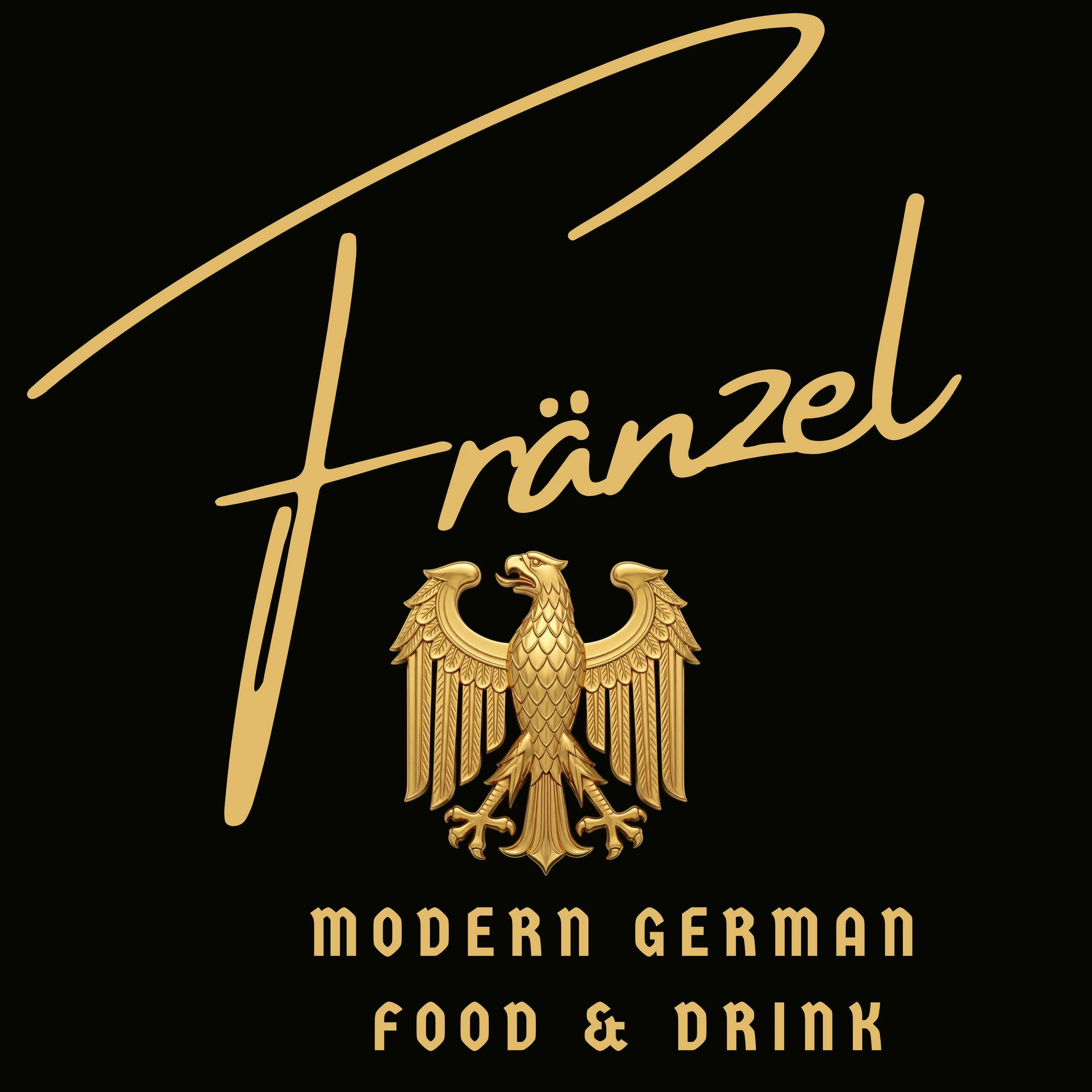 A nostalgic scene showcasing a child posing with a dog, complemented by modern branding for a food and drink establishment.