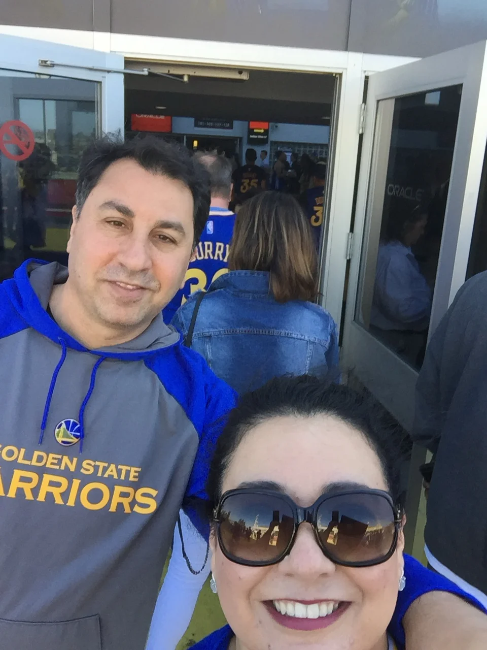 Fans entering Oracle Arena for a Golden State Warriors game