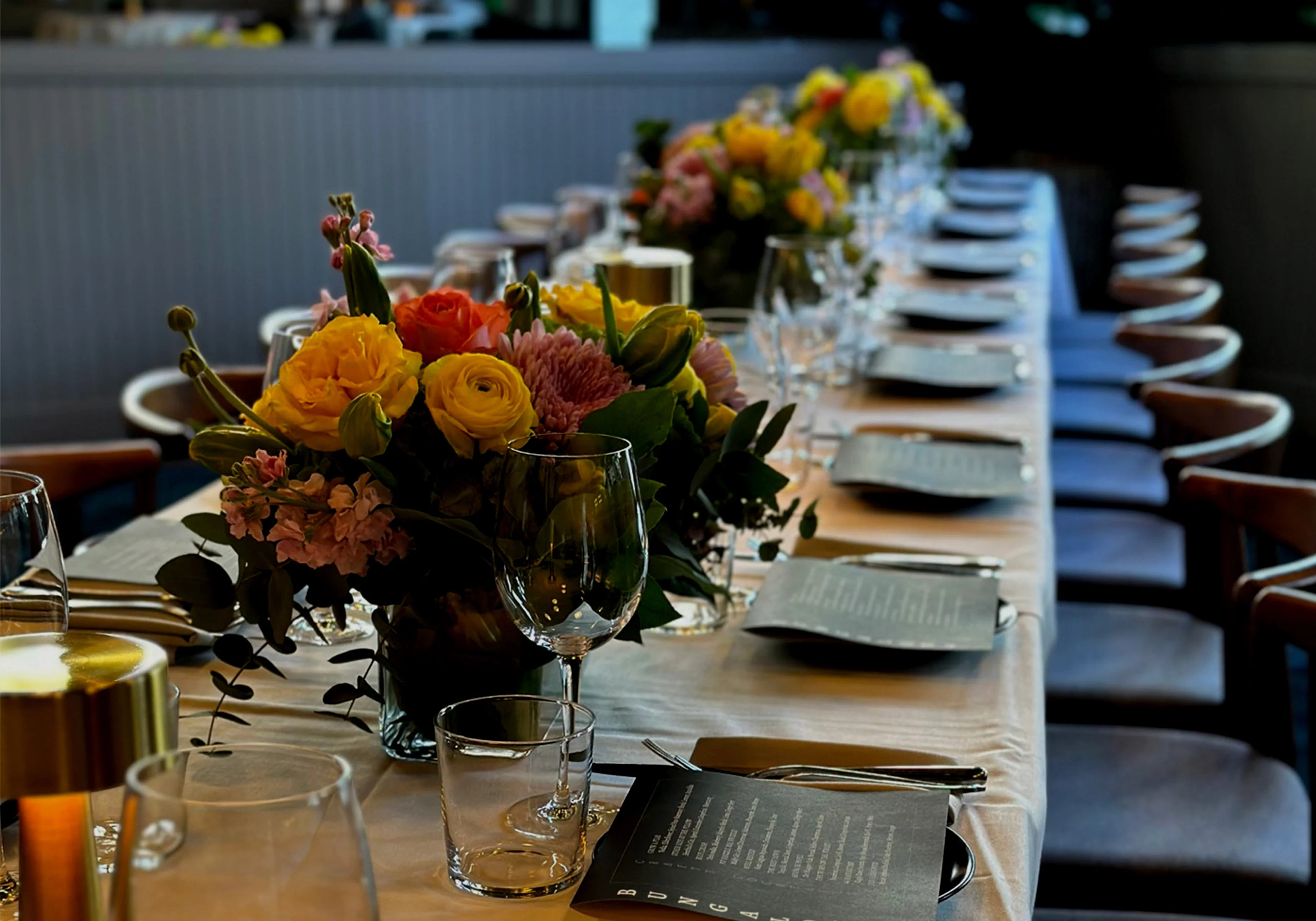 Table set for a private event