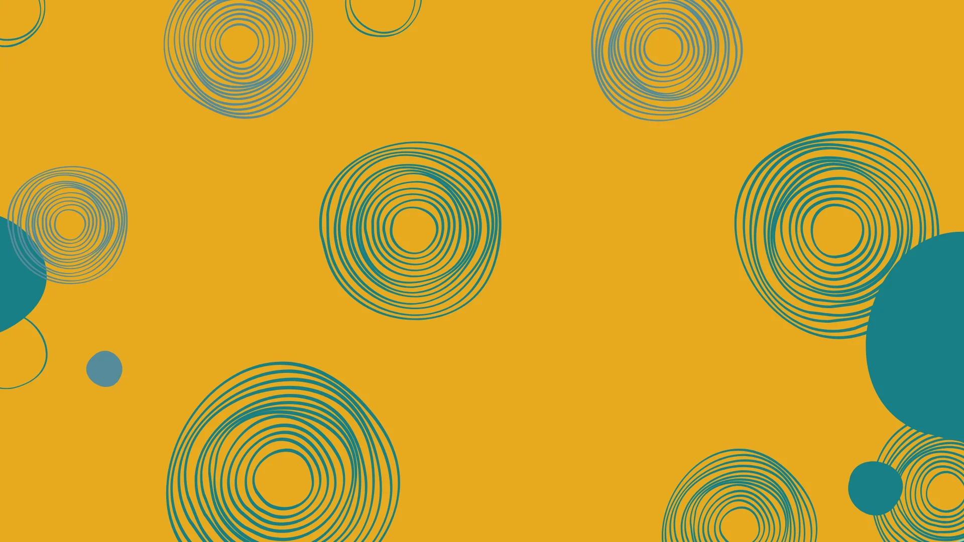An abstract golden background with teal swirls