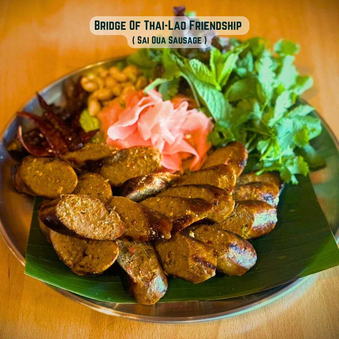 Sai Oua sausage platter from Thai-Lao cuisine