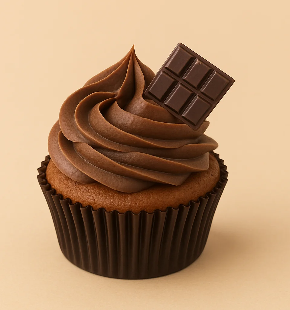Decadent chocolate cupcake with rich frosting