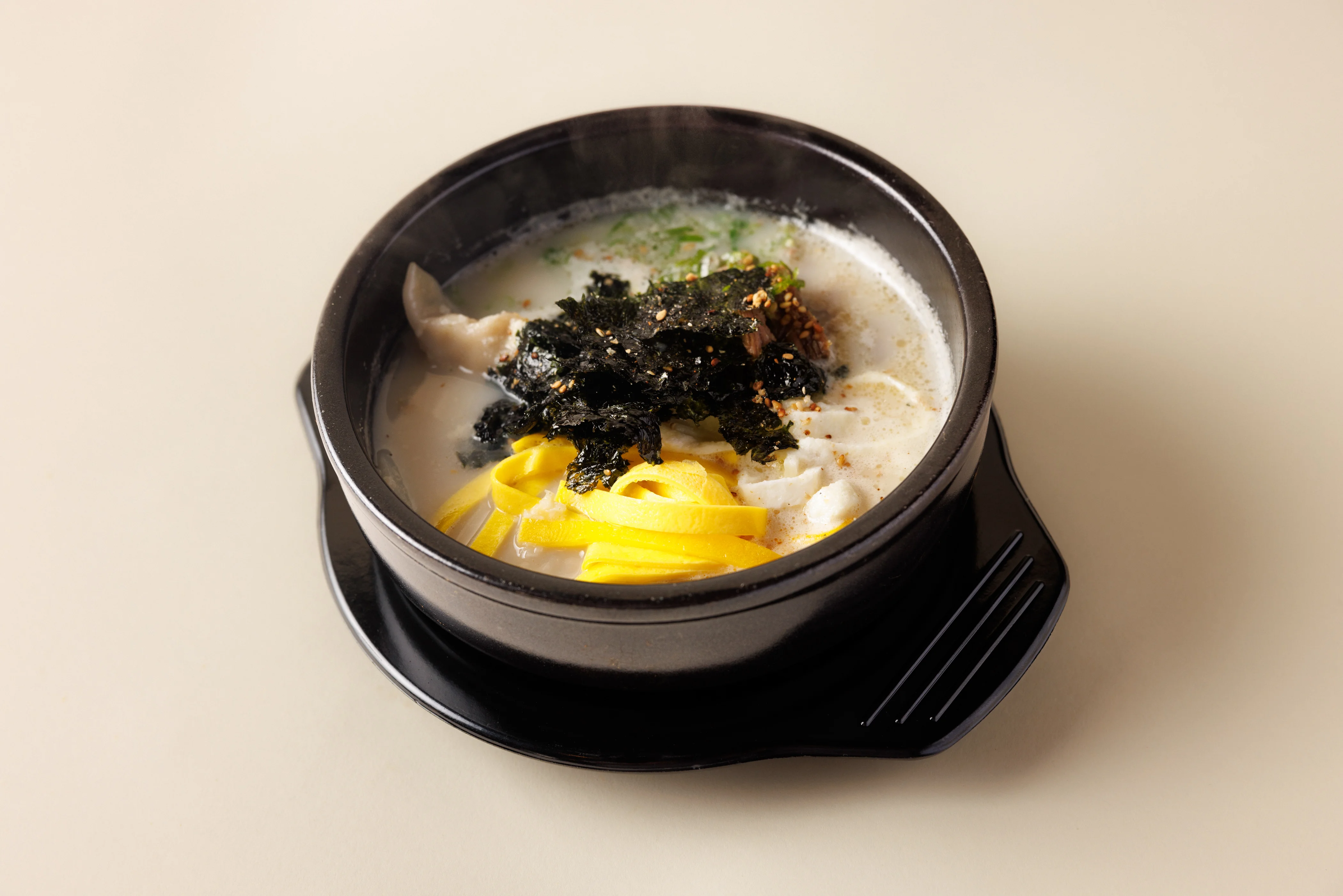 Korean sundubu jjigae in a stone pot