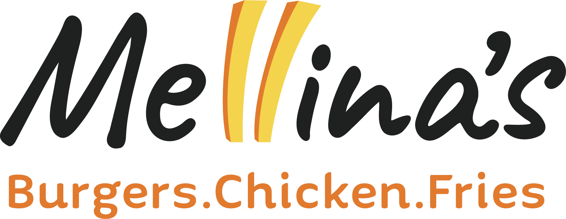 Logo of Mellina's Burgers, Chicken, and Fries restaurant