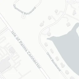 Map showing Isle of Palms Connector and Omni Boulevard area