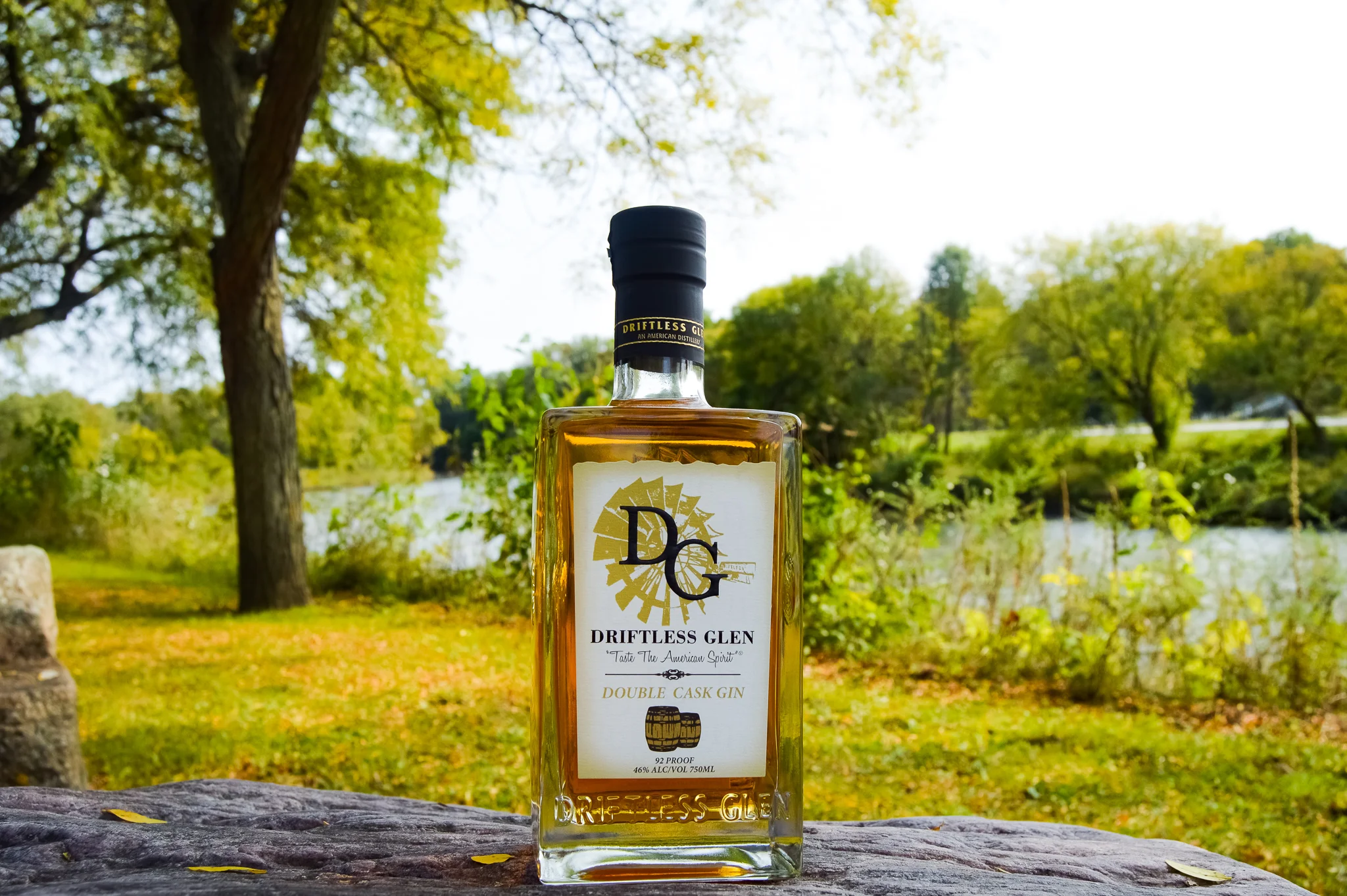 A bottle of Double Cask Gin