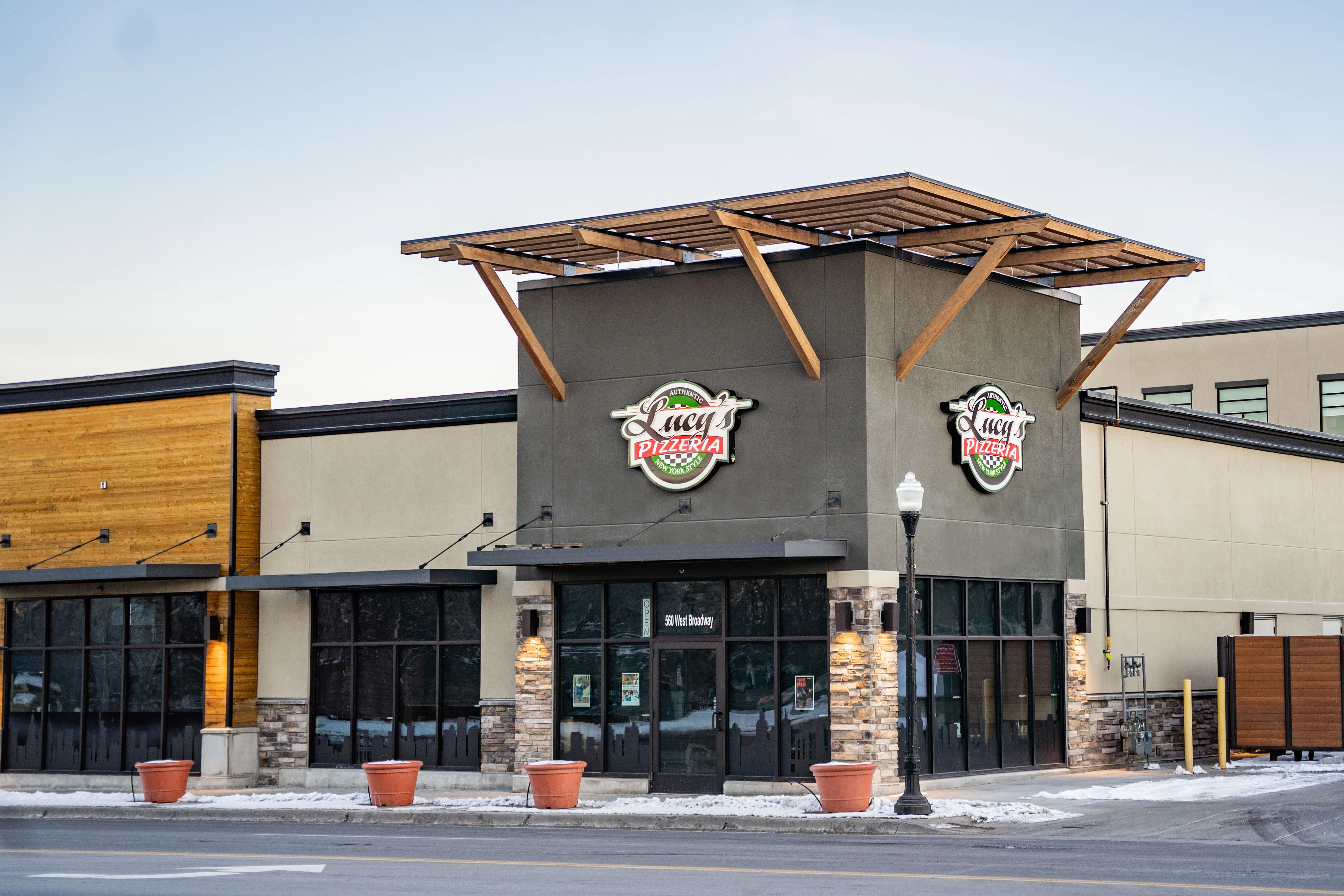 street view of Broadway Lucy's Pizza
