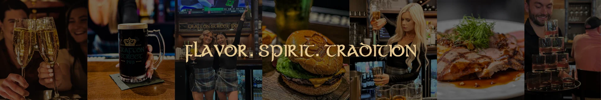 Modern pub experience with drinks and food