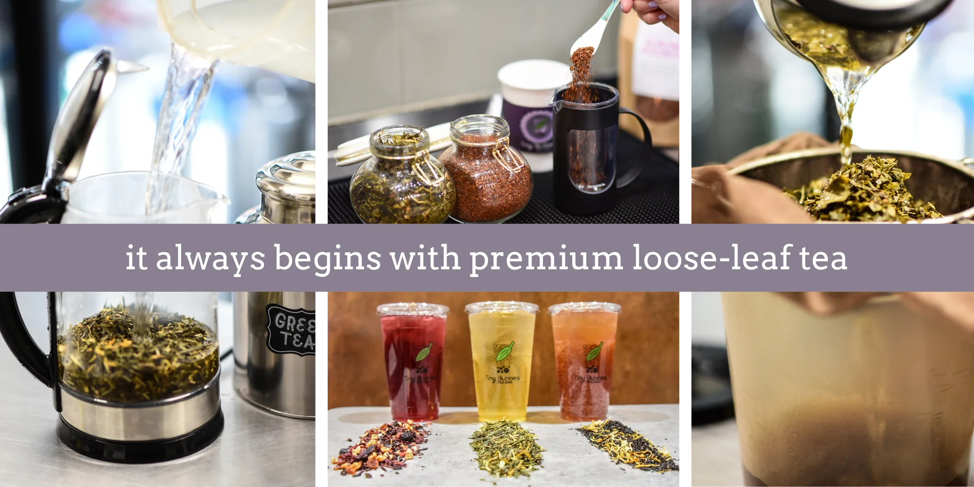 Brewing premium loose-leaf tea in a modern tea shop