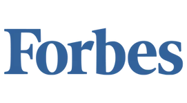 Forbes logo in blue text on a white background