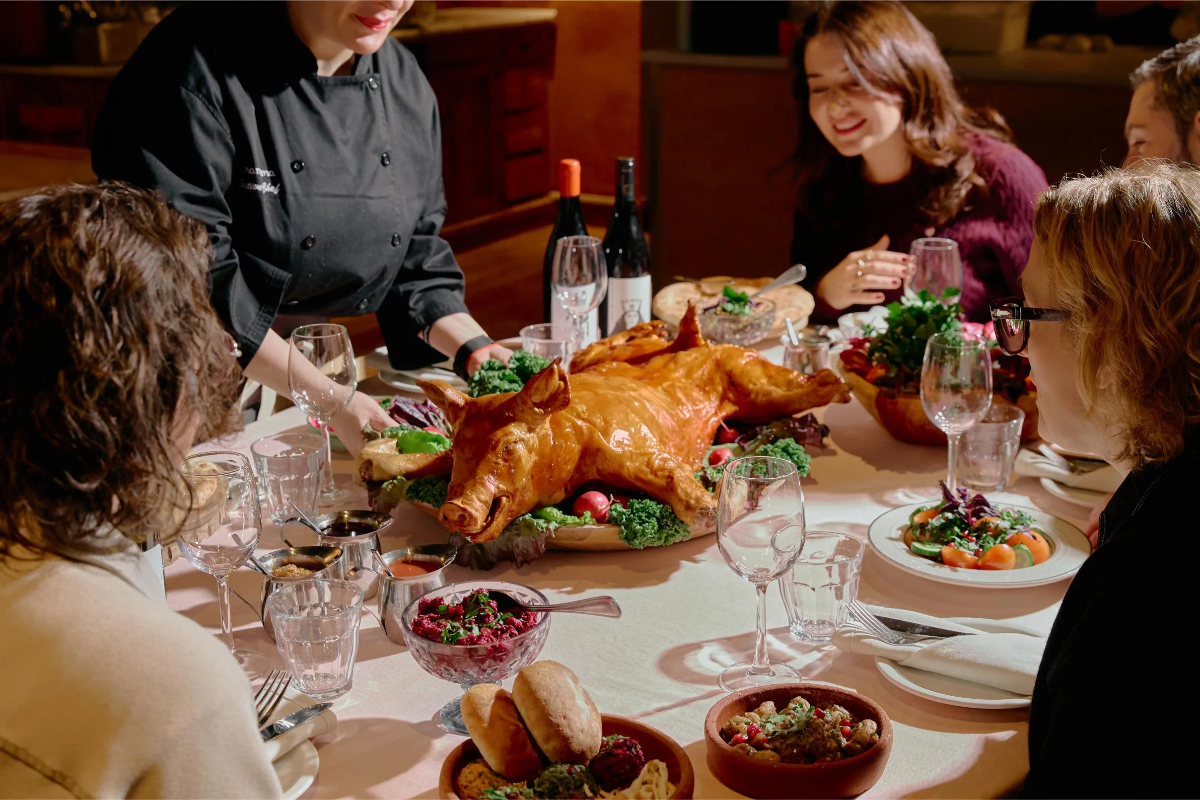 A delicious piglet dish served at Chama Mama restaurant.